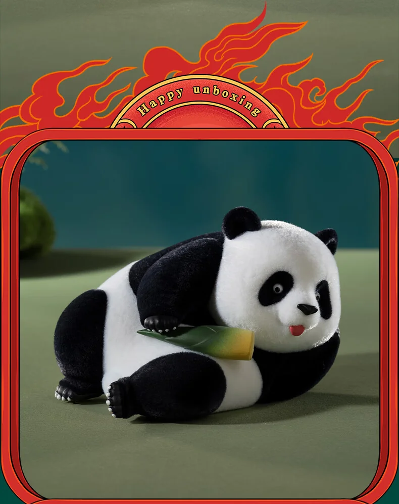 欢喜小将熊猫宝宝手办套装产品图