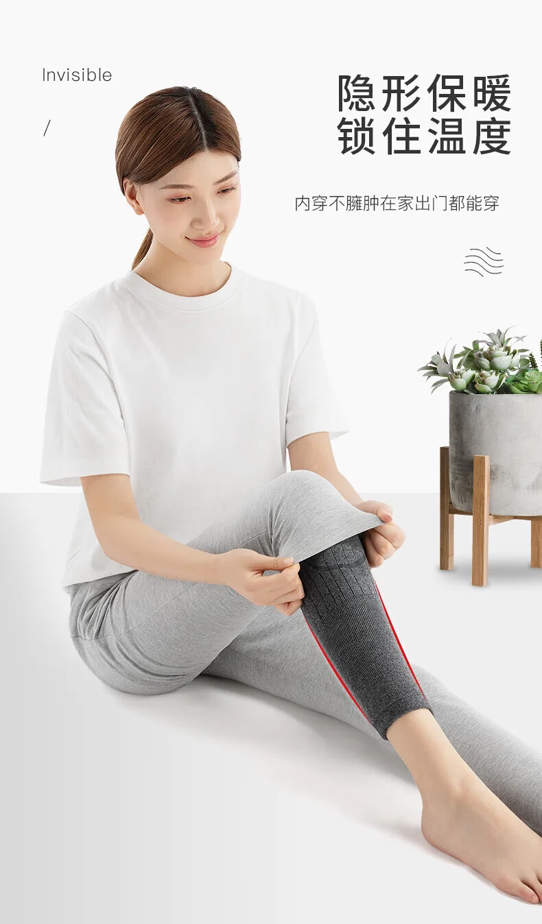 【中国直邮，时效10-15天】恒源祥羊绒护膝保暖发热老寒腿中老年人关节炎秋冬羊毛膝盖小腿防风寒 L码 （适合体重111-140斤） detail image 6