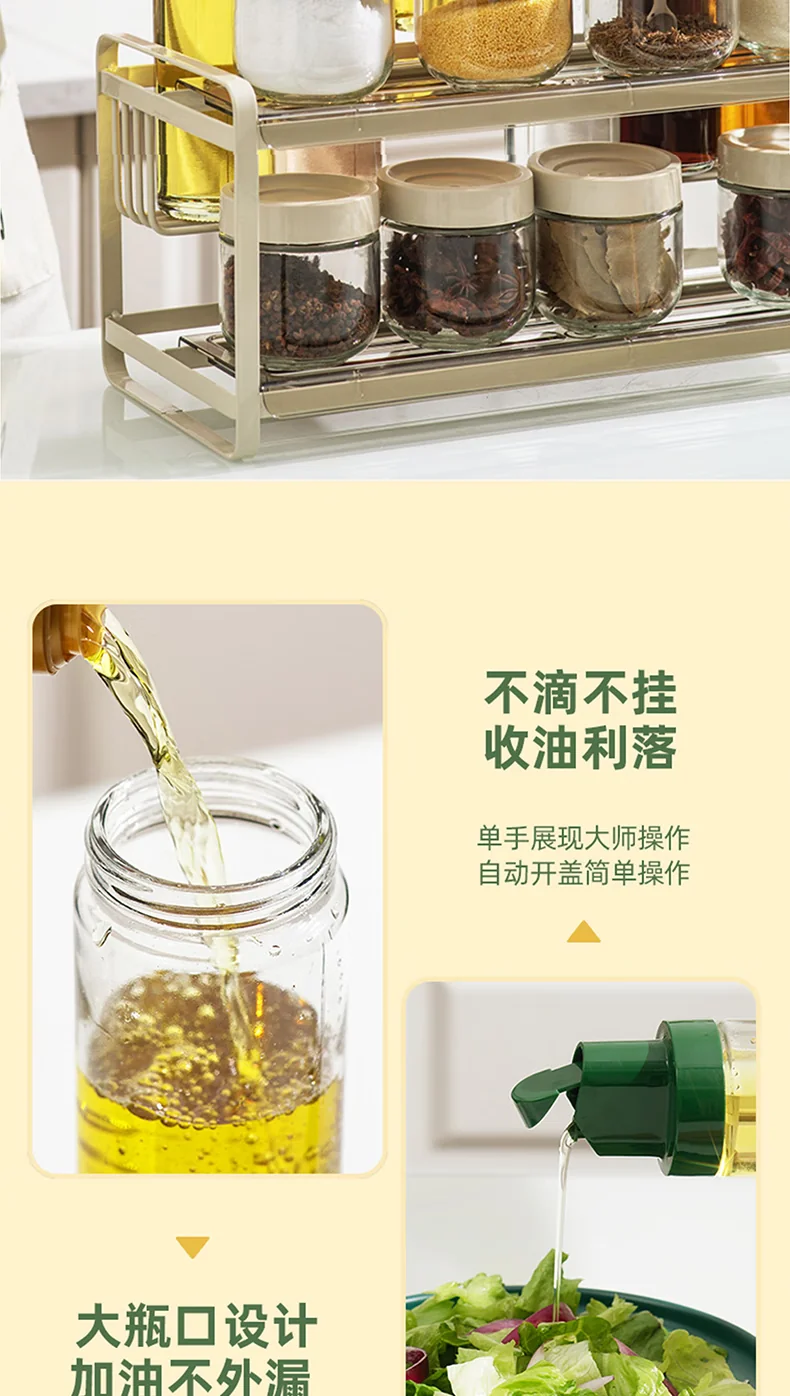 [China direct mail, time limit 10-15 days] Jingyan Craftsman Kitchen Rack Seasoning Storage Rack JYJZTLH001 Classified storage saves time and effort (15 pieces) detail image 9