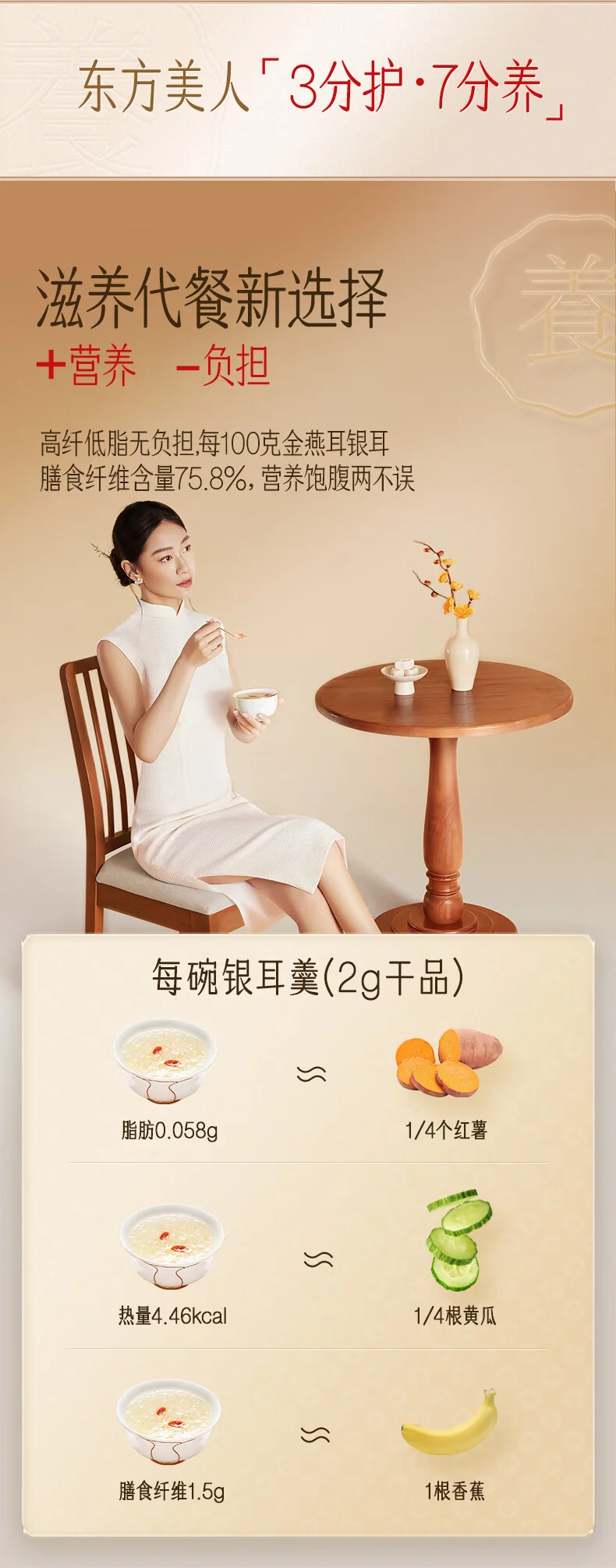 金燕耳高山生态有机银耳80g/罐*2  南北干货即食银耳羹早餐焖煮-共160g 两罐装 detail image 11