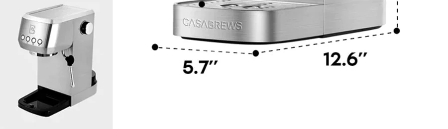 CASABREWS咖佰士 意式咖啡机 49oz水箱 半自动打奶泡机 3700Essential detail image 21