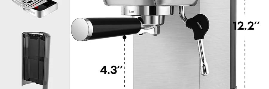 CASABREWS咖佰士 意式咖啡机 43.9oz水箱 半自动打奶泡机 3700Gense detail image 20