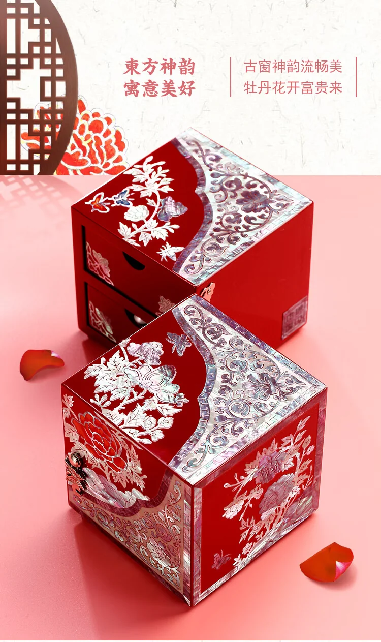 锦贝传说螺钿漆器首饰盒产品图