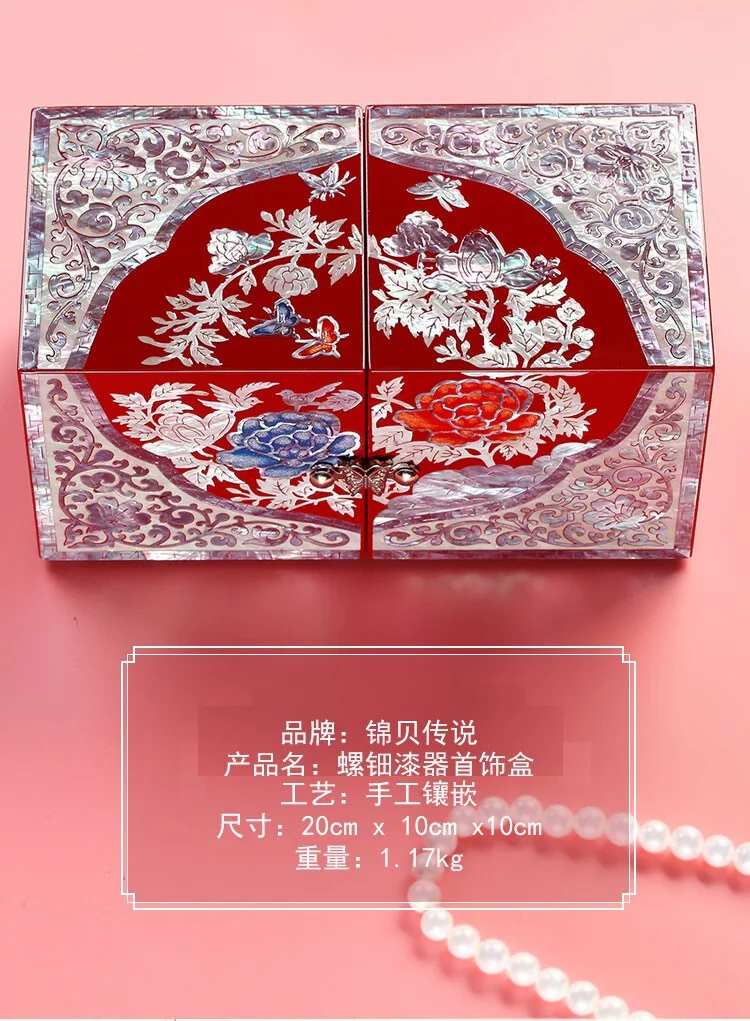 锦贝传说螺钿漆器首饰盒产品图