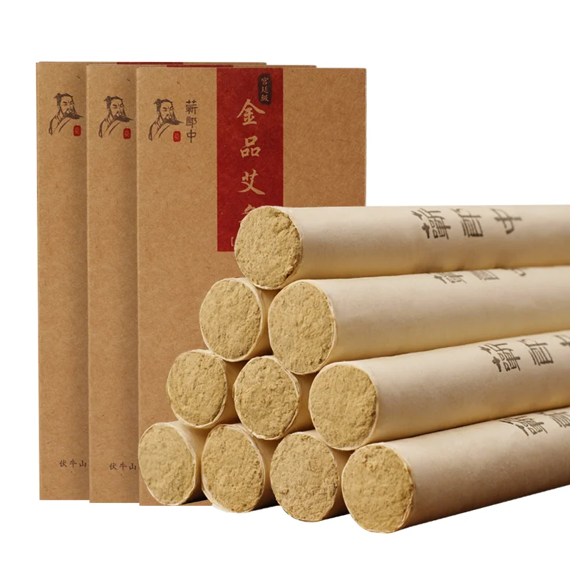 【China Direct Shipping, 10-15 days】Herb Langzhong 4cm Thunder Fire Moxibustion Moxa Sticks 6pcs + Wooden Moxibustion Box lhj02 Larger Moxibustion Surface, Stronger Moxibustion Feeling detail image 25