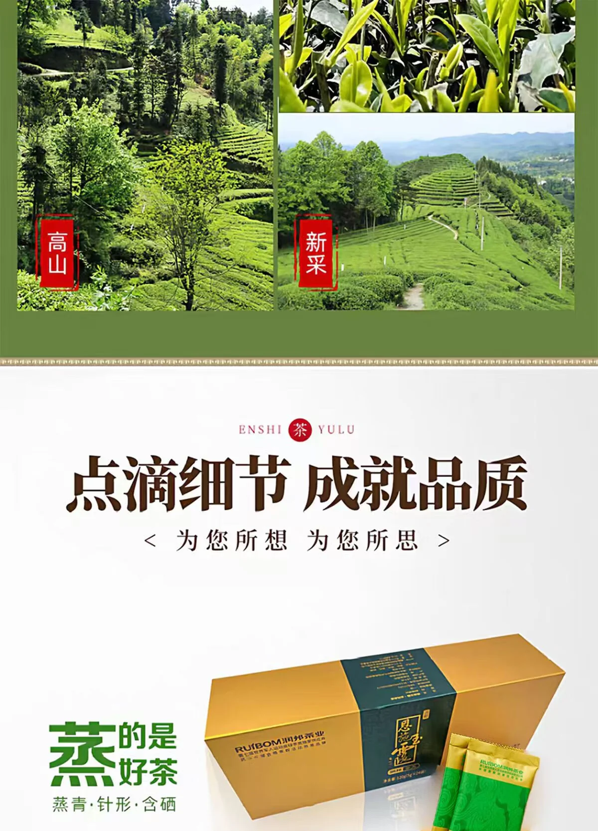 中国直邮，时效5-12天】润邦茶业恩施玉露2026年新茶明前一级蒸青绿茶金
