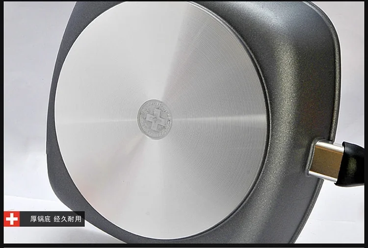 Swiss Diamond Nonstick Square Saute Pan with Lid 66283c 5.3 qt  11 x 11"  Japanese Omelet Pan 6318i detail image 3