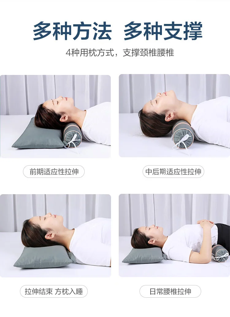蜀国御 颈椎圆形糖果套装荞麦壳决明子枕头舒适睡眠圆柱成人拉伸颈椎枕 detail image 8