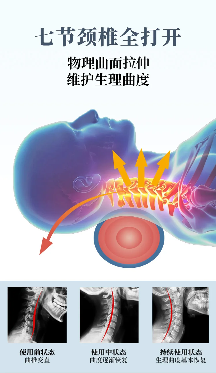 蜀国御 圆柱颈椎枕决明子荞麦壳舒适睡眠糖果枕硬枕配可水洗枕套 成人单人颈椎枕头男女款 detail image 3