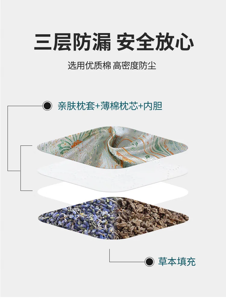 蜀国御 5斤装荞麦壳薰衣草枕头舒适睡眠贴合颈椎可水洗绸缎提花枕套送父母送礼佳品 detail image 27