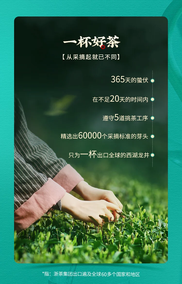 【中国直邮，时效5-12天】狮峰牌绿茶 2026年春茶上市西湖龙井真字明前特级春茶茶叶100g 送礼罐装 detail image 9