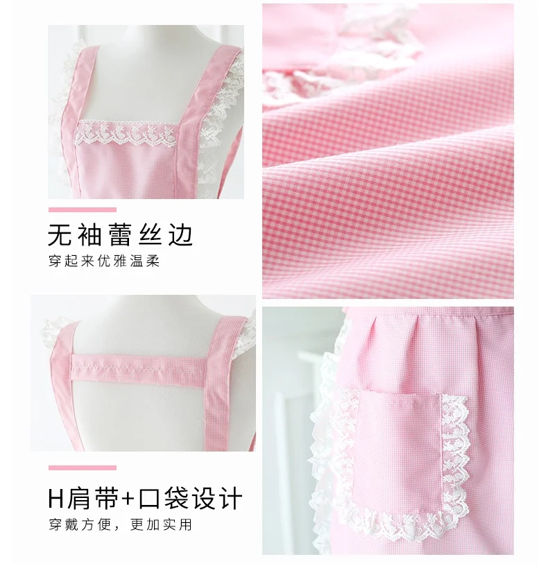 SVORIAHI Lace Sleeveless Apron SPQ-WQ01 Oil and Waterproof Durable and Breathable detail image 5