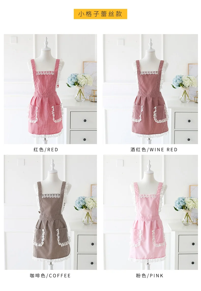 SVORIAHI Lace Sleeveless Apron SPQ-WQ01 Oil and Waterproof Durable and Breathable detail image 7