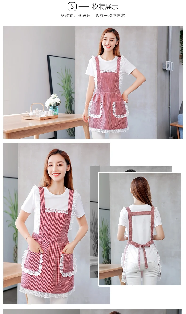 SVORIAHI Lace Sleeveless Apron SPQ-WQ01 Oil and Waterproof Durable and Breathable detail image 9