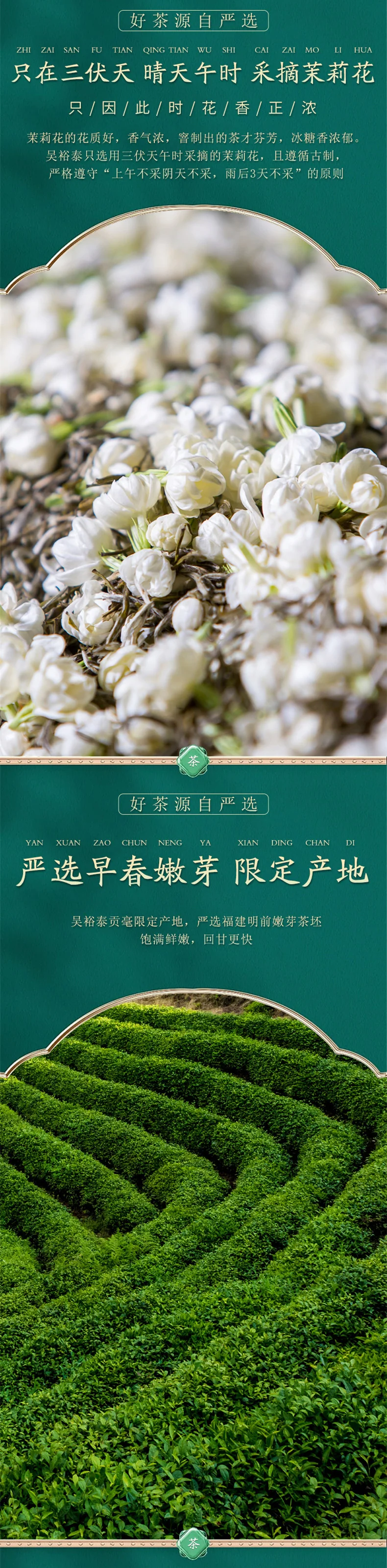 Wu Yutai Jasmine Tea Gold Medal Gonghao 100g, Nine-times Scented Premium New Tea, Perfect for Gifts or Personal Enjoyment detail image 7