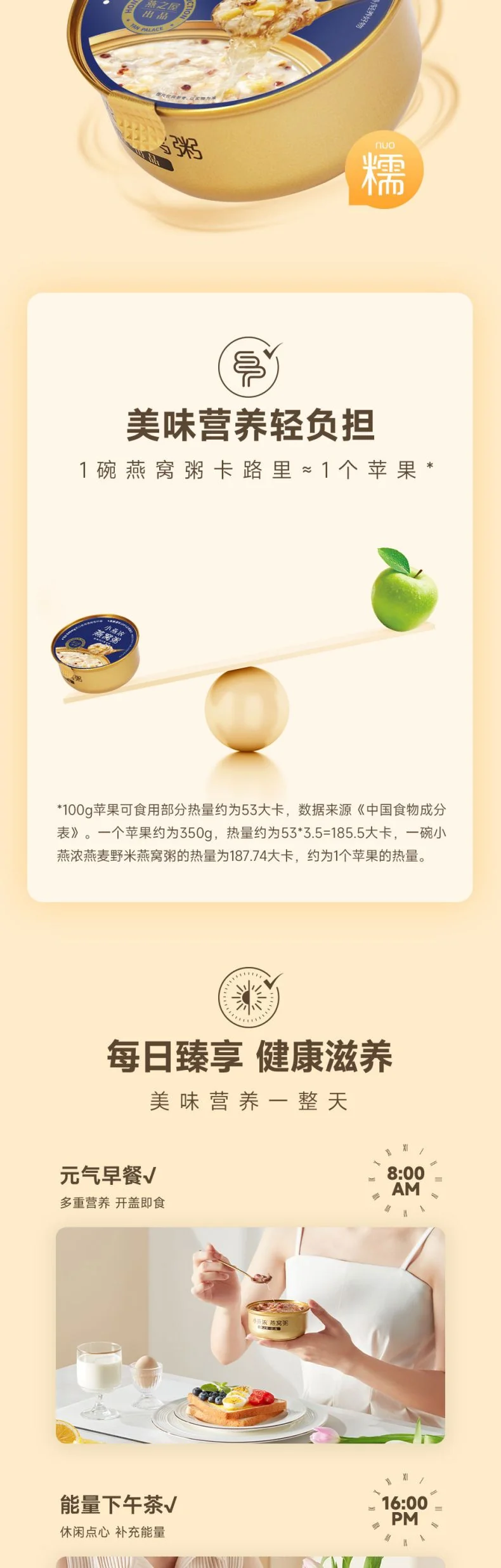 Yanzhiwu Instant Bird's Nest Breakfast Porridge, Small Coconut Bird's Nest Porridge, 660mg/bowl, Bird's Nest Ingredients: 252g*6 bowls/gift box detail image 6