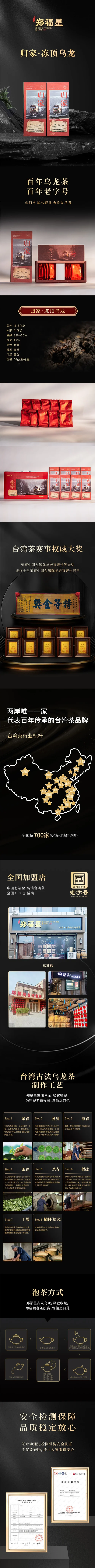 【中国直邮，时效5-12天】郑福星归家冻顶乌龙茶礼盒装送礼50g*8 共400g detail image 1
