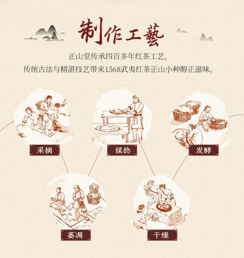 正山堂 1568无烟熏正山小种 武夷红茶 特级红茶 罐装100g 详情图 5