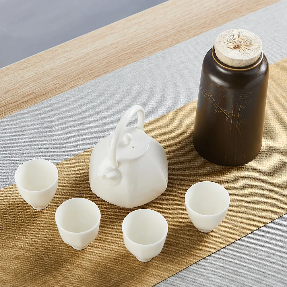 Beixitang·Jianshan Tea Set Gift Box Glazed Bai Yajing One Pot Four Cups Gift Box Packaging detail image 9