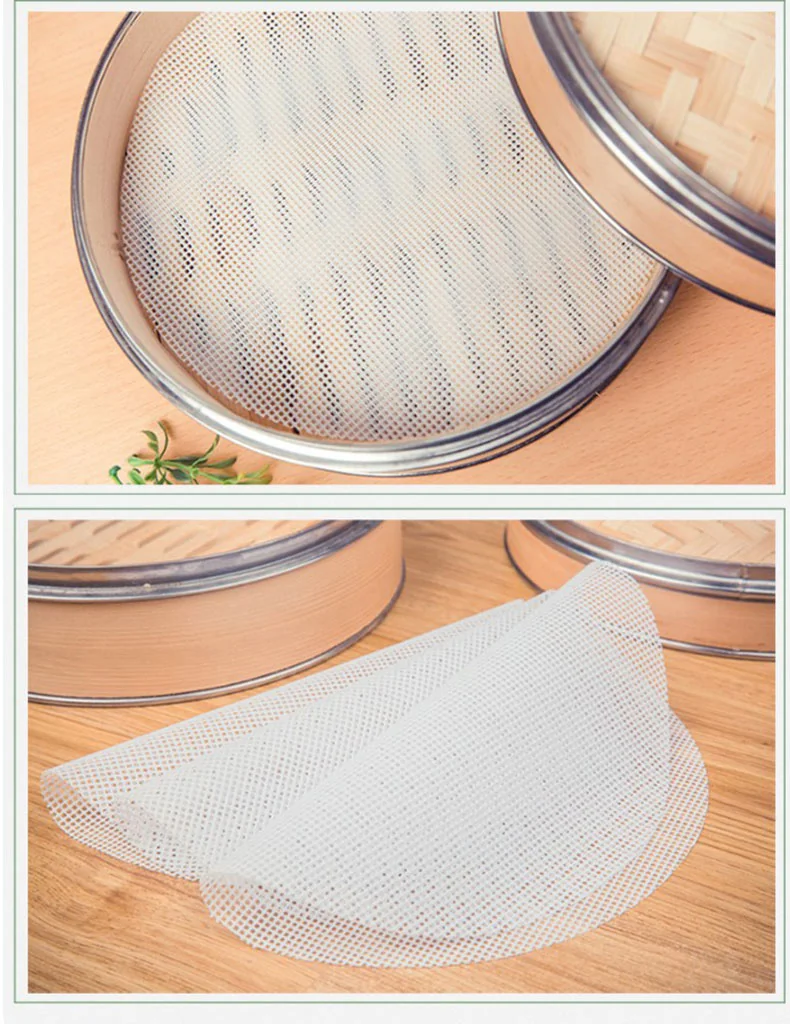 Zilo, Nano silicone steamer pad, silicone steamer cloth, food-grade silicone, high temperature resistance, non-adhesion, 32cm*4 pieces detail image 13